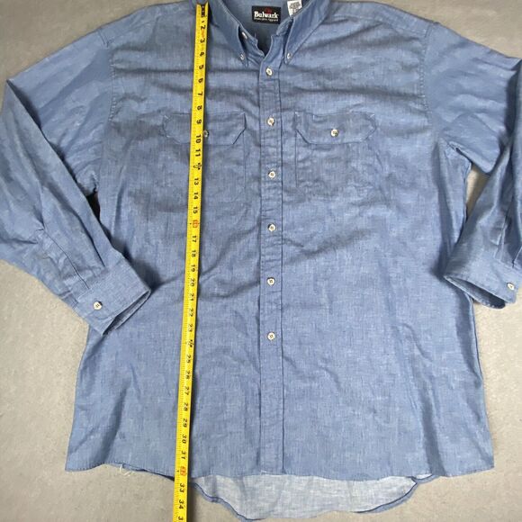 Bulwark FR Mens Work Shirt 2XL Flame Resistant Button Down Welding Protective - Picture 4 of 6